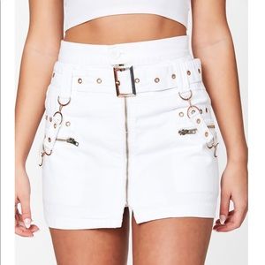BRAND NEW WHITE BELTED SKIRT BRAND NEW W TAGS